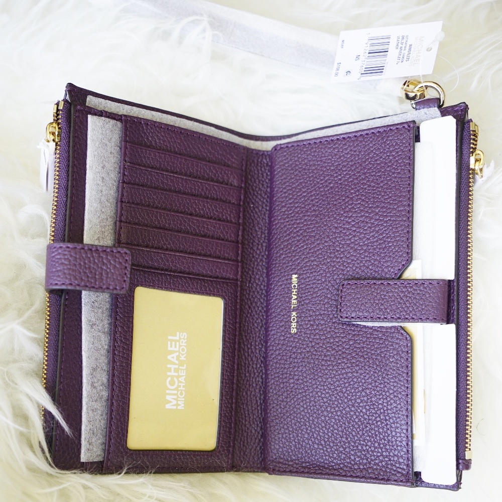 Michael Kors Adele Smart Phone Wristlet-Damson - Picture 4 of 5